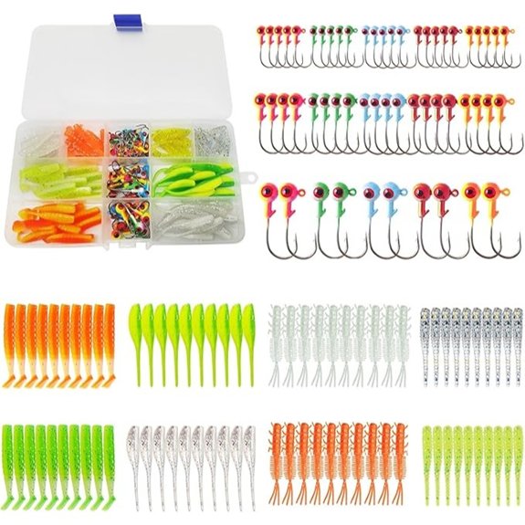 135 PCS Crappie Lures Kit with Jig Heads