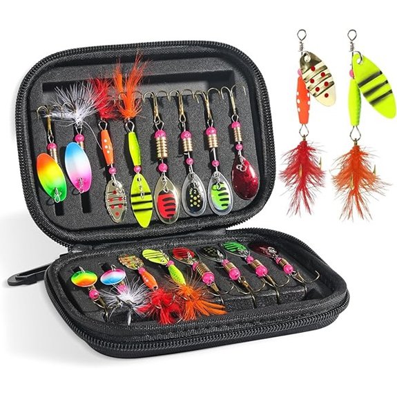 16pcs Fishing Lures Spinner Bait Kit