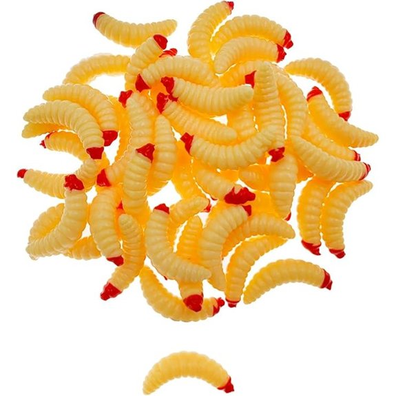 50pcs Bass Fishing Worm Lures