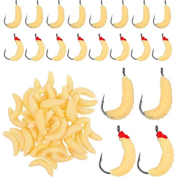 72Pcs Bluegill Fishing Lures with Hooks & Bait