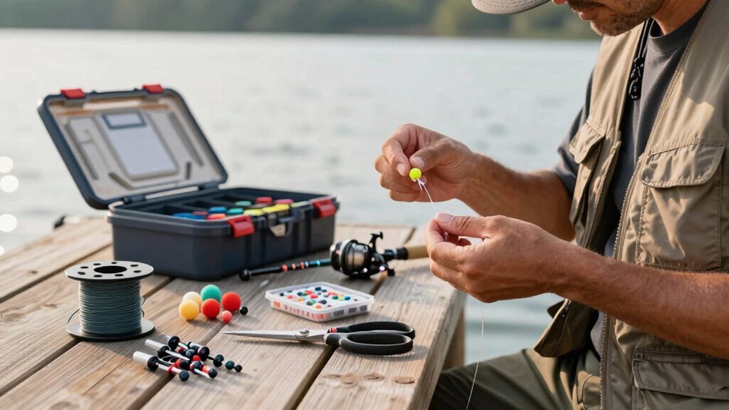 attach bobber with clip