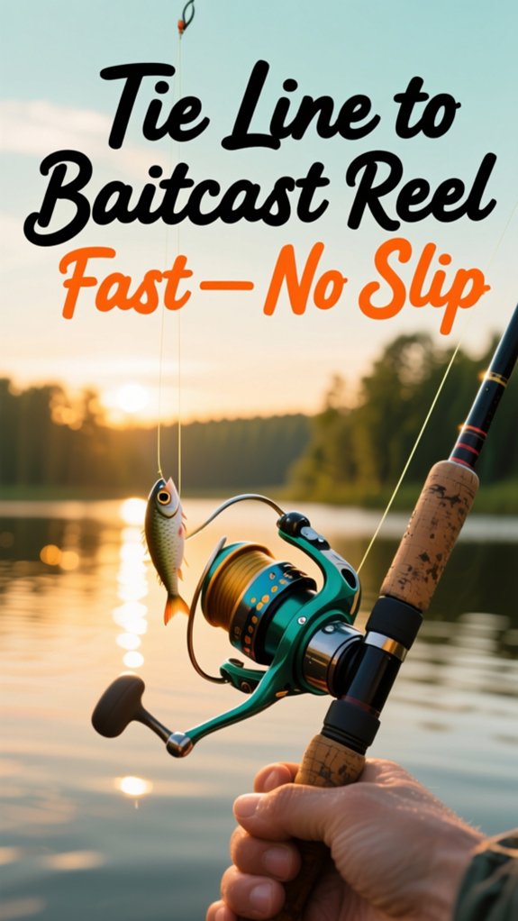 How To Tie Fishing Line To A Baitcast Reel: Fast, No Slip