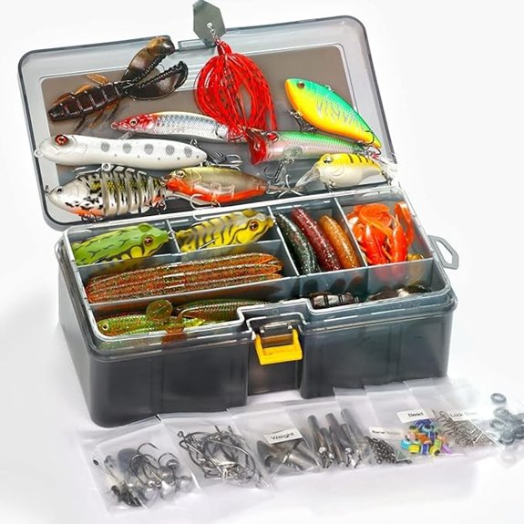 OJYDOIIIY Bass Fishing Lures Kit with Tackle Box