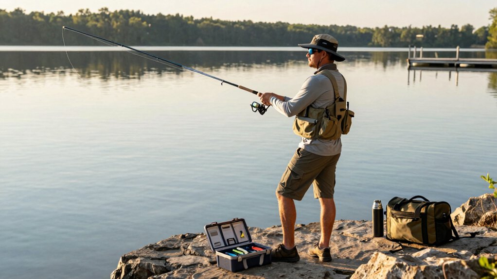 casting a fishing rod