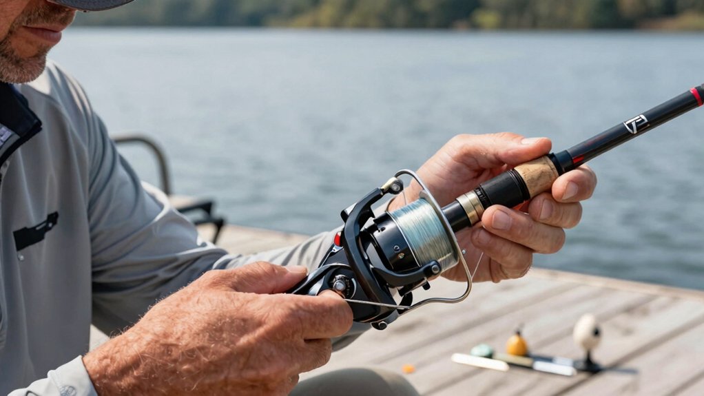 closed face reel lineloading