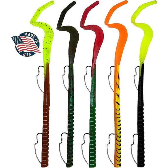 Delong Lures 10 Pre-Rigged Bass Baits (5-Pack)