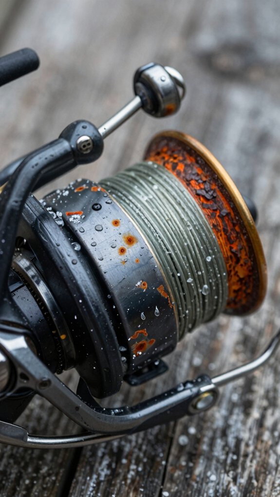 early rust signs on reels