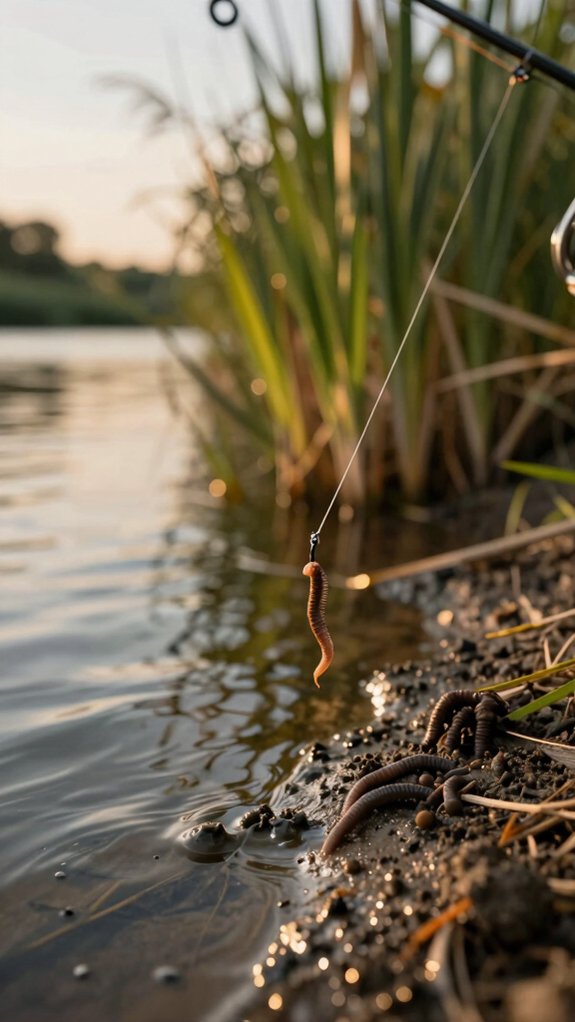 fish worms near structure