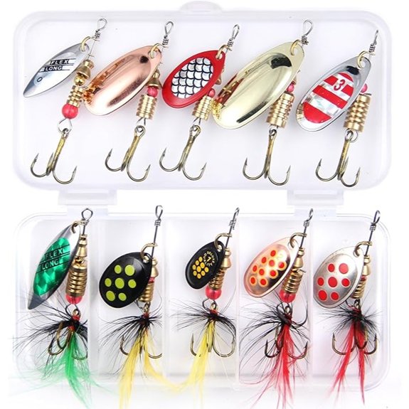 EXAURAFELIS 10/30pcs Fishing Lure Spinnerbaits