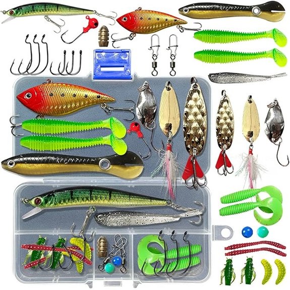 Fishing Lures Kit with Tackle Box