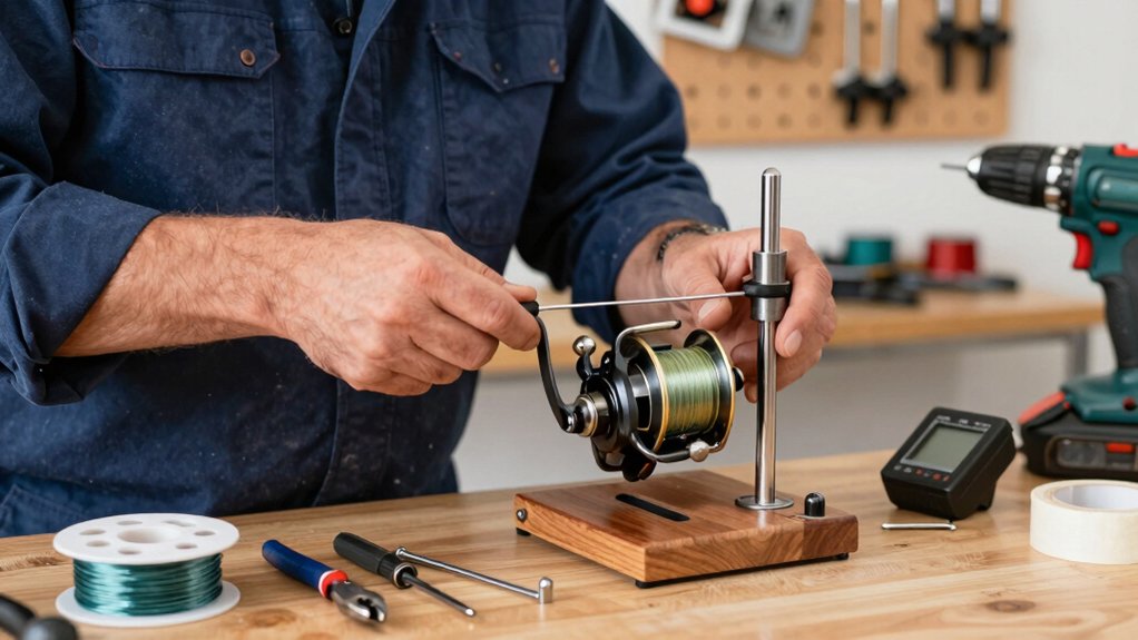 fishing reel line winder