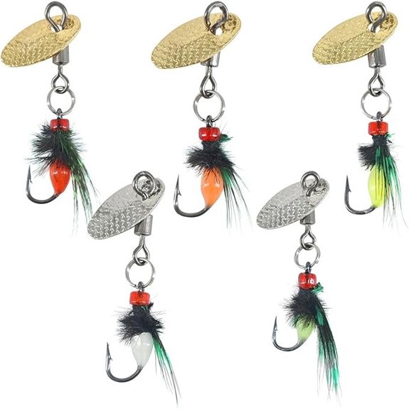 5-Pack Artificial Fly Fishing Lures