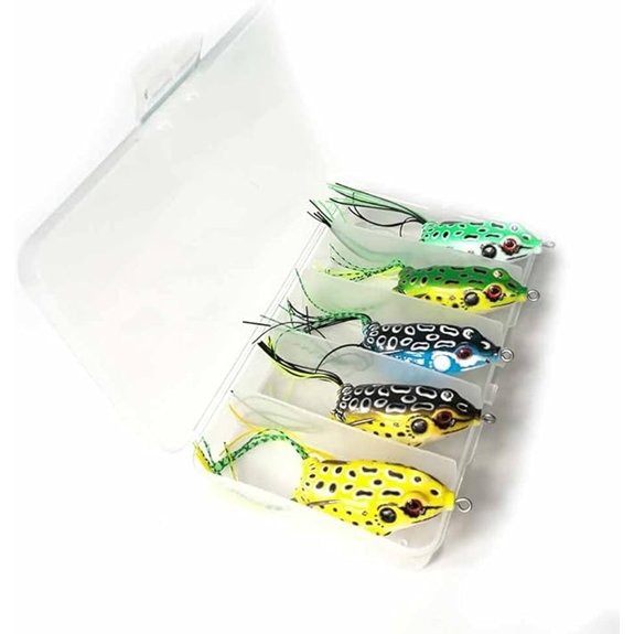 5pcs Frog Lure Topwater Fishing Crankbait