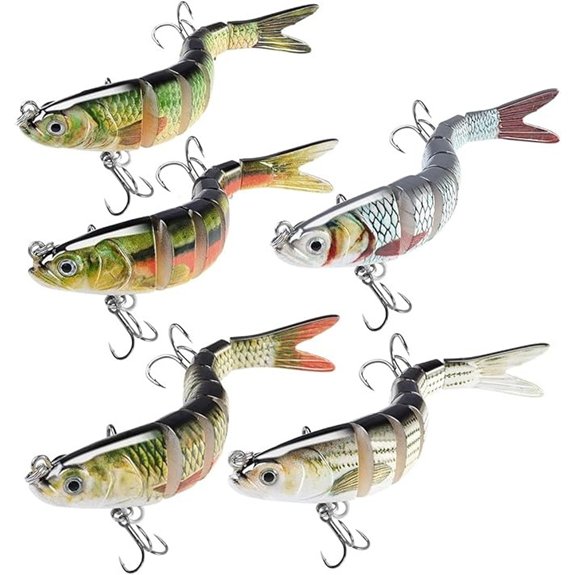 RYACO 5PCS Multi-Jointed Fishing Lures
