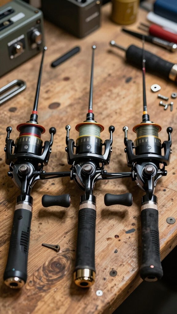 handle attachment varies by reel