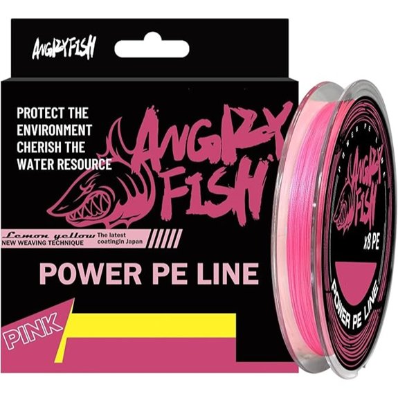 ANGRYFISH Braided Fishing Line High-Visibility & Invisible