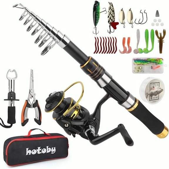 Carbon Fiber Telescopic Fishing Rod and Reel Combo