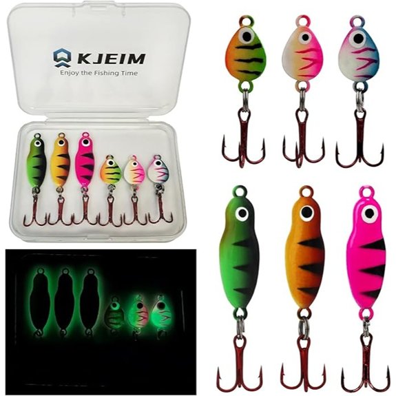 Ice Fishing Jigs Luminous Lures 6pcs/20pcs