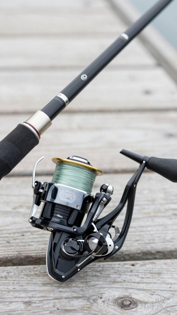 match reel line rod