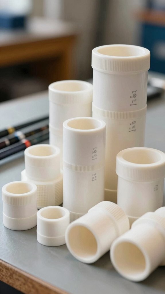 measure butt test fit pipe