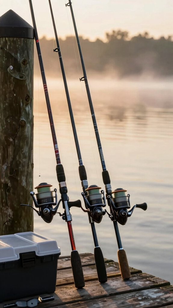 medium action spinning rod setup