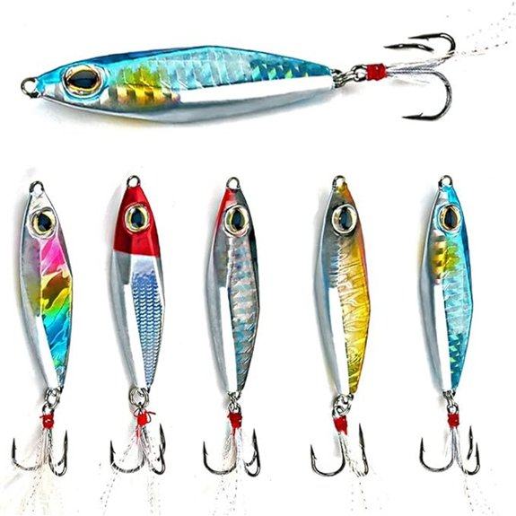 Sougayilang Jigs Fishing Lures Sinking Metal Spoons Micro Jigging Bait
