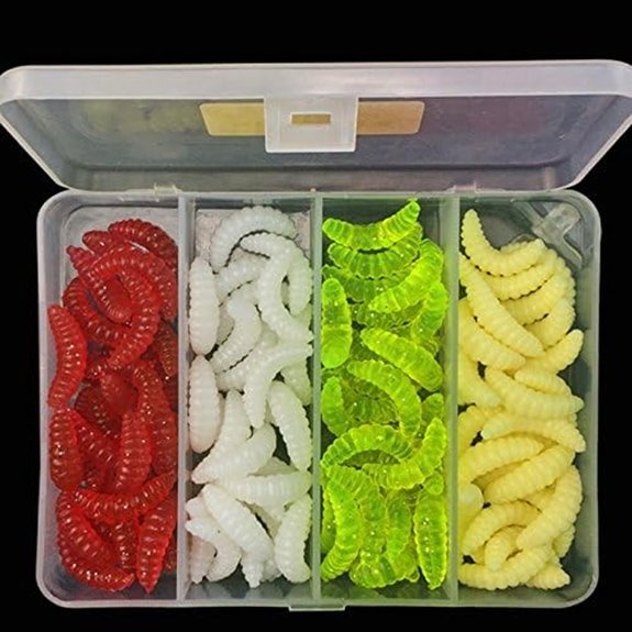OriGlam 100pcs Freshwater Fishing Worm Baits