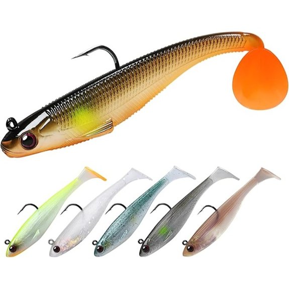 TRUSCEND Pre-Rigged Soft Swimbait Lures