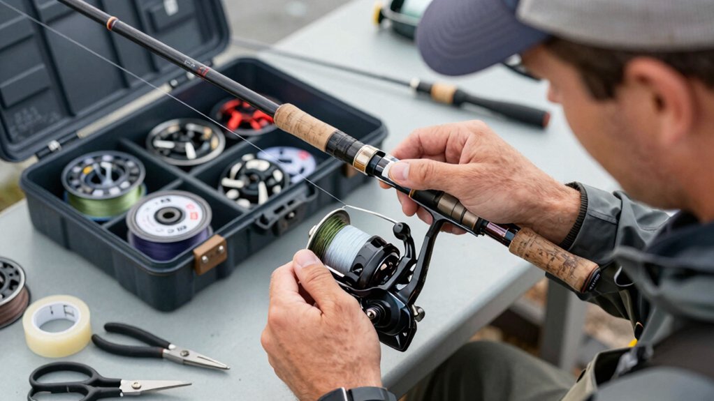 properly spooling fishing reel