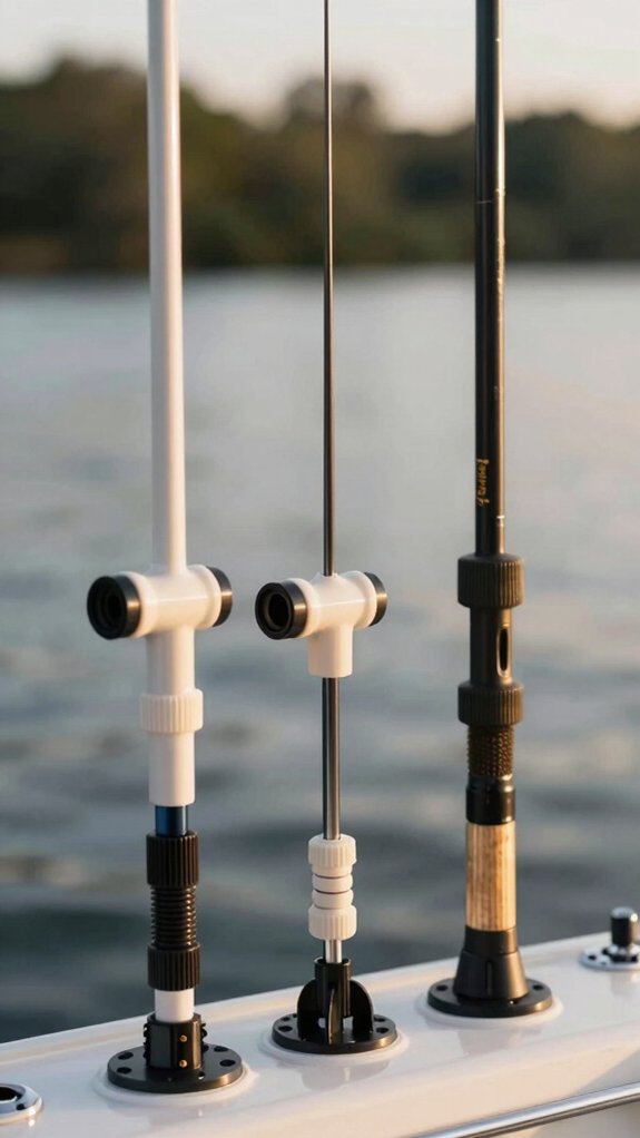 pvc rod holders with backplate