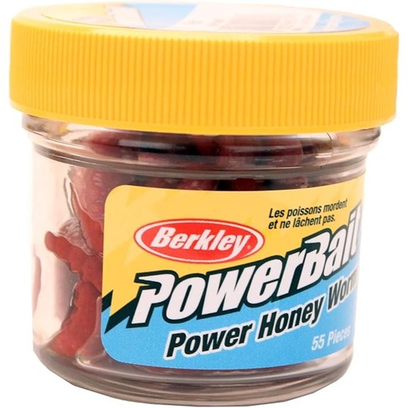 Berkley EBPHWR PowerBait Power Honey Worm Fishing Bait Red 1-Inch 55 per