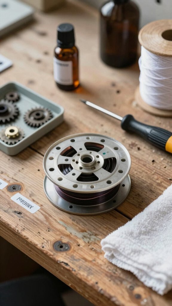 regular reel cleaning and lubrication
