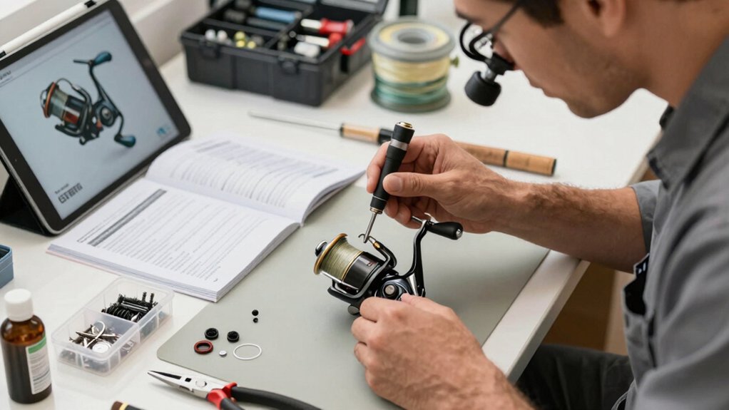 repairing a spinning reel