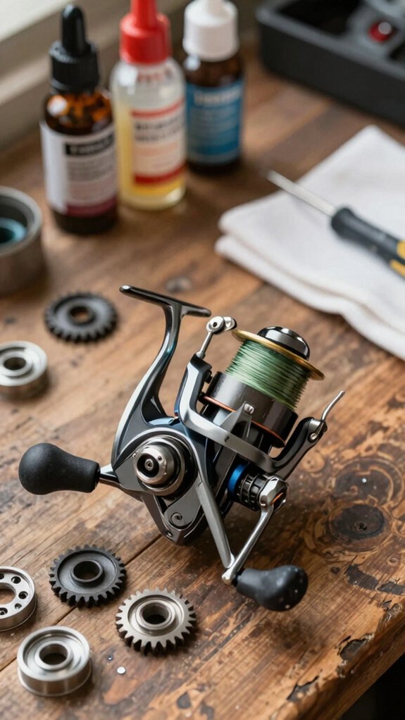 replace worn reel parts promptly