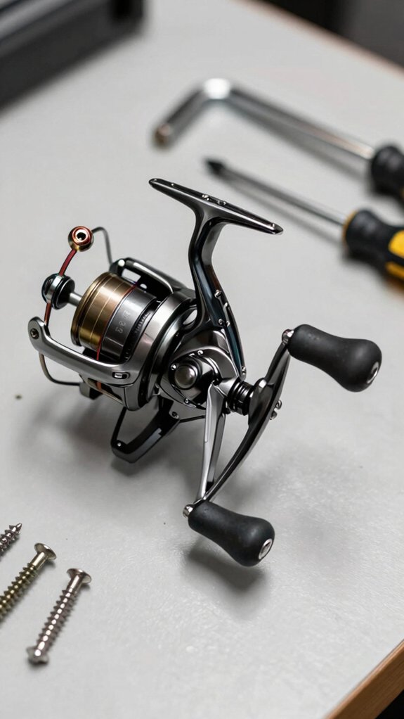 reversible reel handle guidance