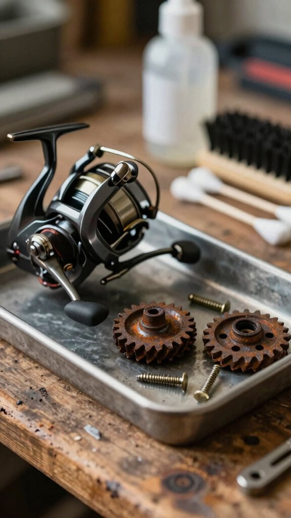 rinse dry disassemble de rust