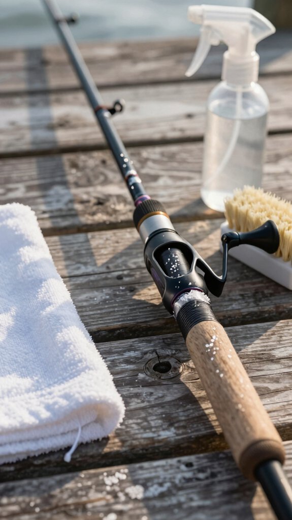 rinse rod thoroughly immediately