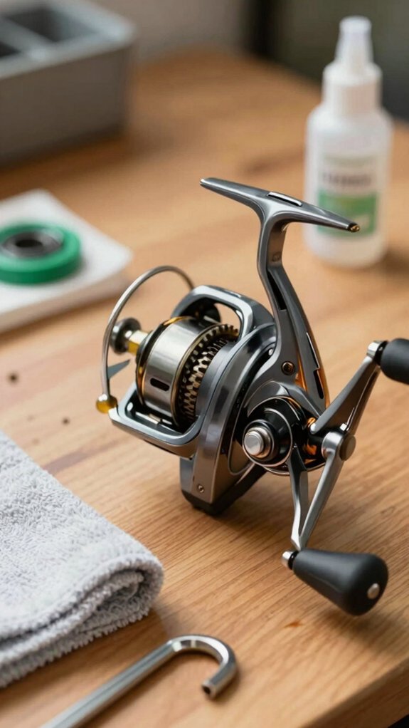 routine reel cleaning and lubrication