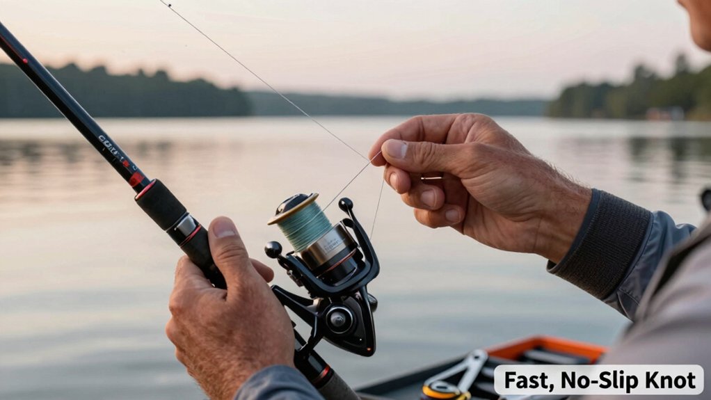 secure braided line to reel