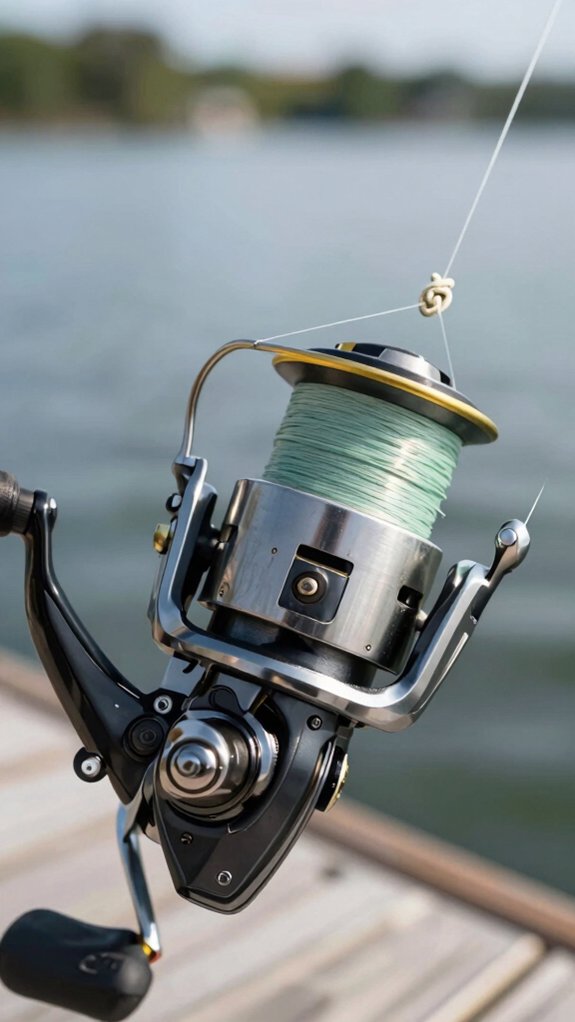 secure line to spool