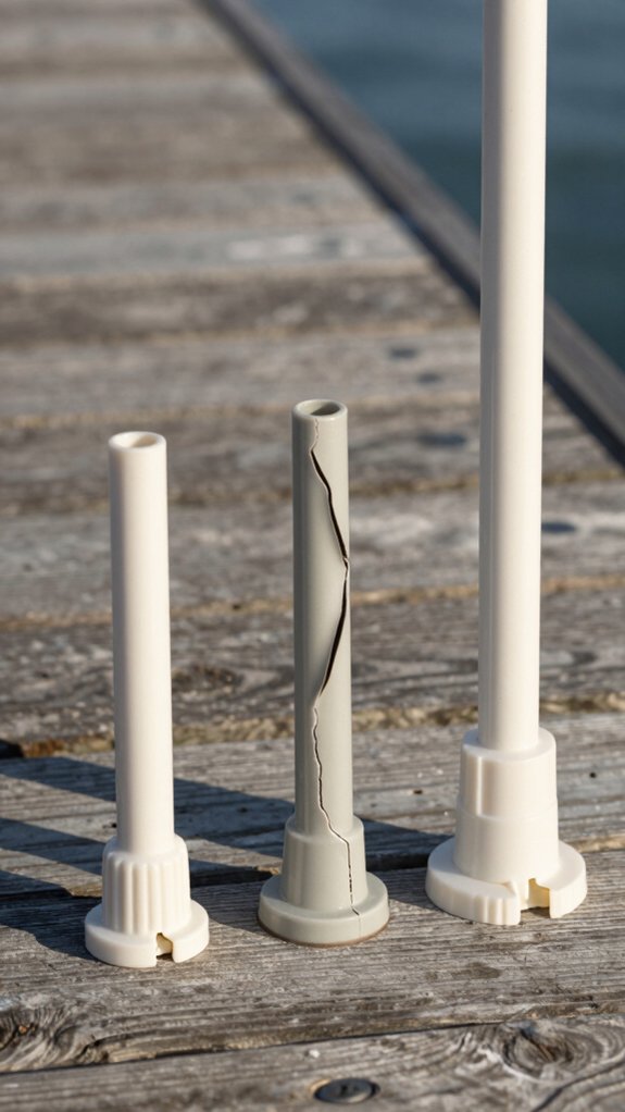 secure padded pvc rod holders