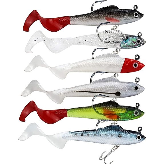 6-Pack Bass Jig Lures for Freshwater/Saltwater
