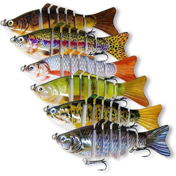 6PCS Lifelike Fishing Lures with Case