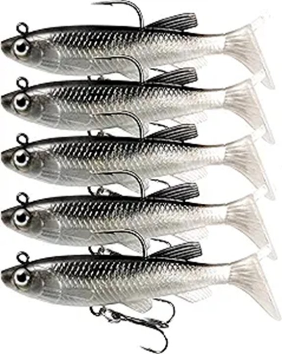 Soft Fishing Lures with Jig Heads