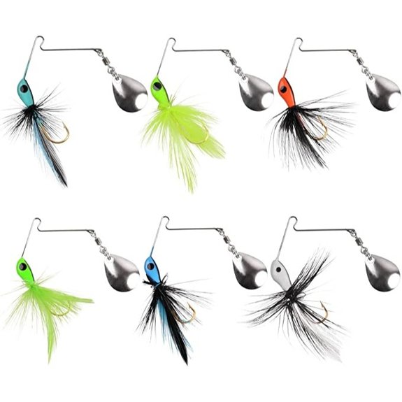 Spinnerbait Fishing Lures 6-Pack for Bass & Trout