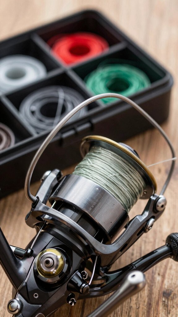 spool line with tension