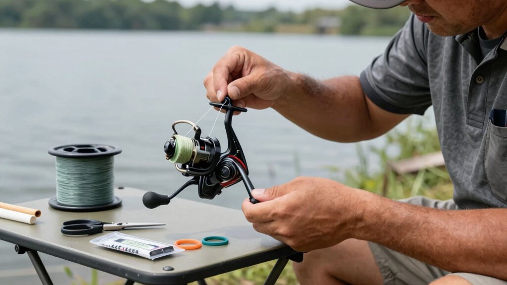 spooling closed face reel correctly