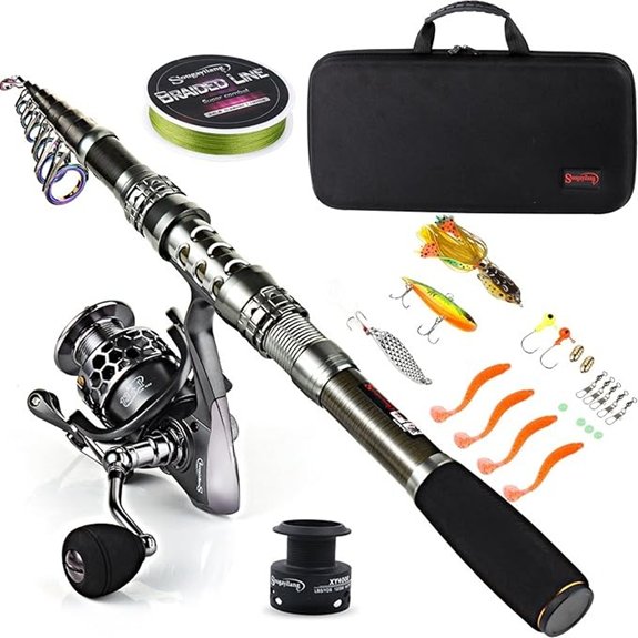 Sougayilang Telescopic Fishing Rod and Reel Combo