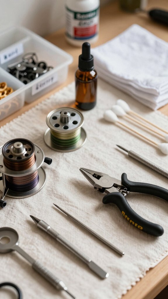 tools cleaning bearings lubrication