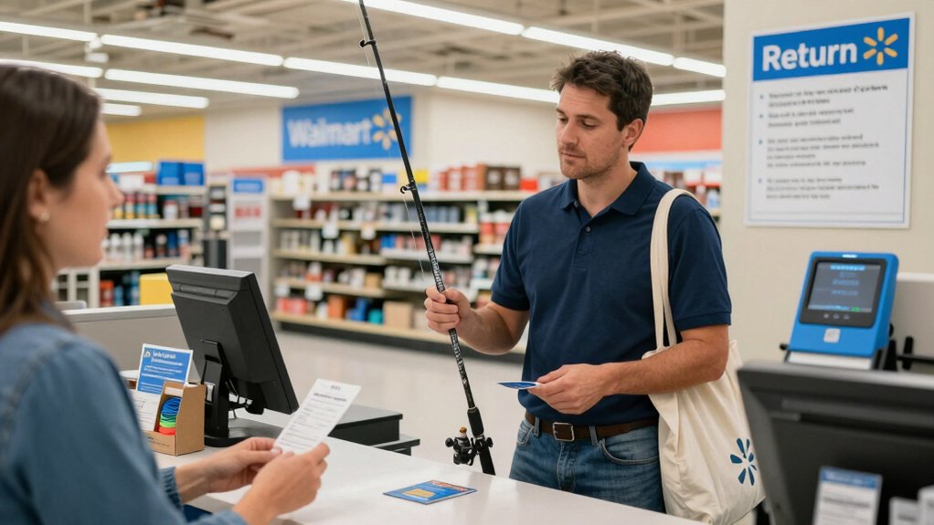 walmart fishing rod returns